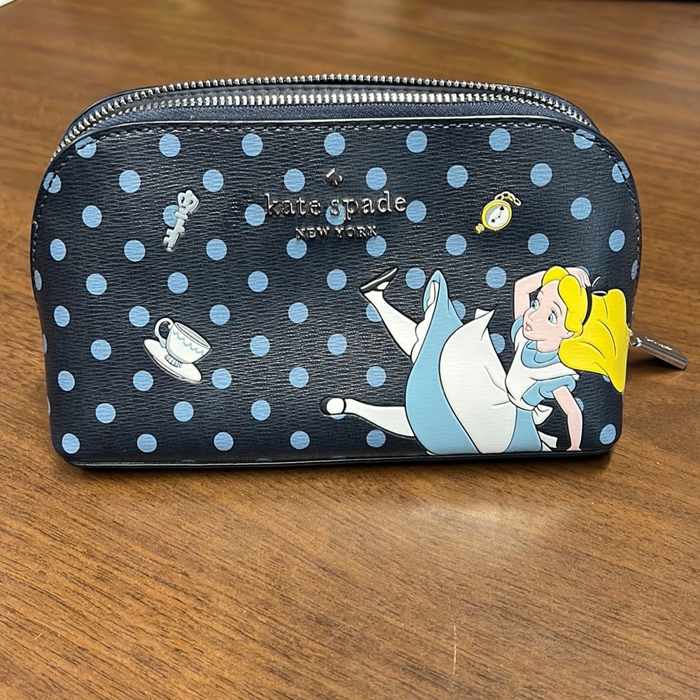 Kate Spade Alice in Wonderland makeup bag